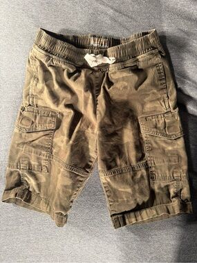 Weatherproof Vintage Boys Camo Cargo Shorts Size M 10/12 Elastic Waist
